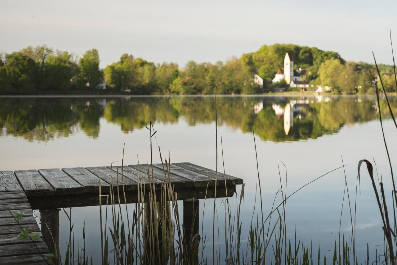 Sopherl Am See - Fruehstueck Auf Der Seeterrasse, Sehr Ruhig Und Wunderschoen Am See, 3 Minuten Nach Oberpfaffenhofen, Viele Radtouren, Restaurants & Cafes In Der Umgebung Wessling Exterior foto